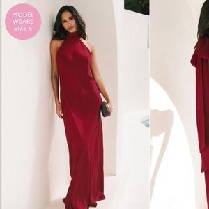 Show Me Your MuMu Burgundy Maxi Dress